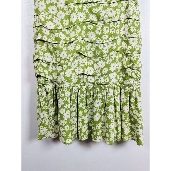 ASTR The Label Green Floral Ditsy Off Shoulder Mini Dress S NWT - Picture 5 of 15